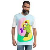 Male Saxophonist Men's T-Shirt - Front View